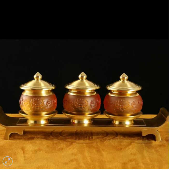 Đế Đặt Chén Nước Bằng Đồng Vàng Dài 33cm.png